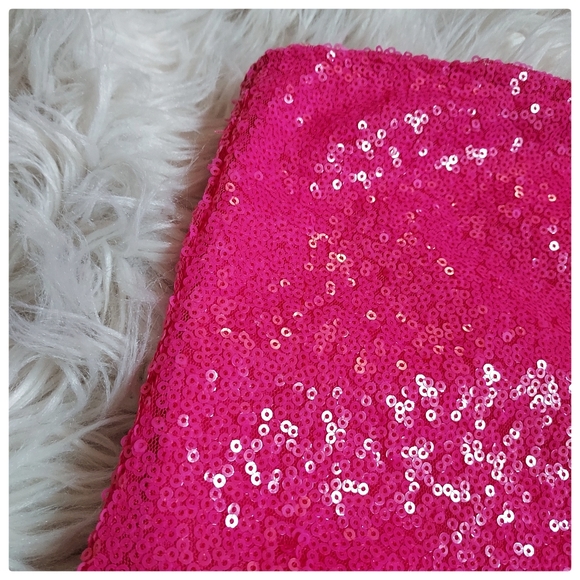 Motel Hot Pink Raver Sequin Bodycon Dress - Picture 2 of 4